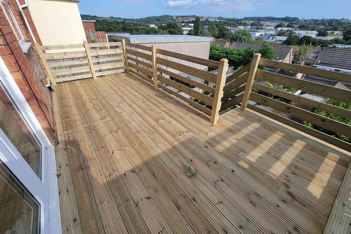 Decking installation in Plymouth by Timberline